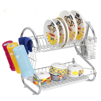 

S-Shaped Stainless Steel Multifunction Under Sink Shelf Bowl Storage Shelf Rack Dish Rack Organizer Holder Kitchen Storage Tools