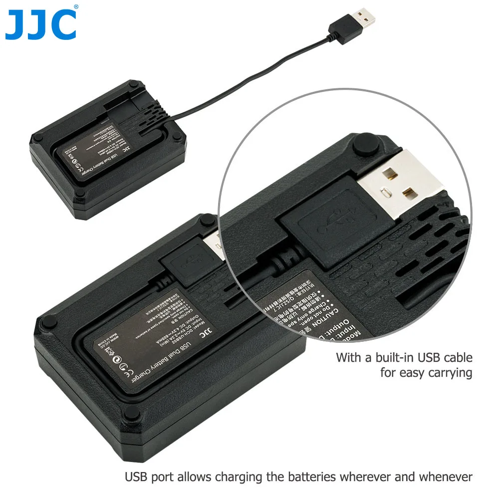 JJC DCH-LPE8 USB двойной батарея зарядное устройство для Canon LP-E8/JJC B-LPE8 перезаряжаемые батарея пакет зарядки 2 батареи