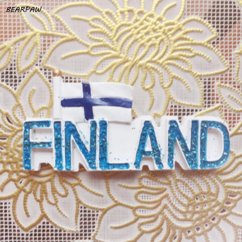 

1 Pcs Hot sale 3D Fridge Magnets Finland National Flag Magnetic Refrigerator Stickers Travel Souvenirs Resin Home Decor