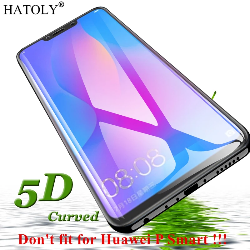 5D закаленное стекло Huawei P Smart Plus полное покрытие изогнутое для защита