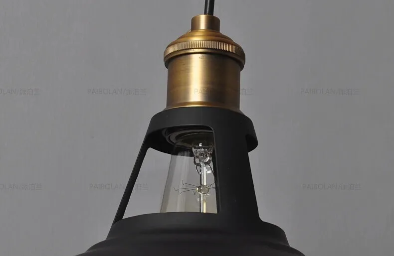 Edison промышленные винтажные металлические подвесные светильники кафе бар зал магазин клуб магазин ресторан балкон Droplight черный декор