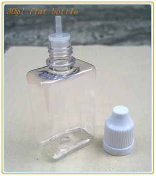 

1000pcs 30 ml flat bottle for liquid/long thin dropper /childproof &tamper proof cap with certificate