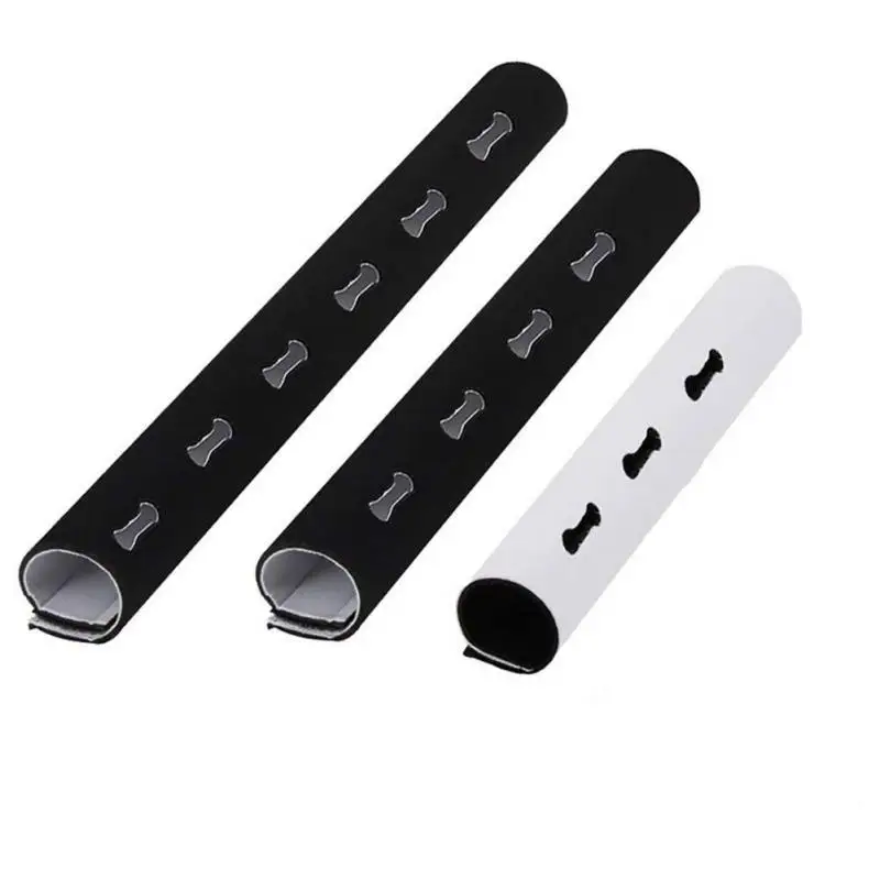 Nylon Hasp Closure Multihole Cable Management Sleeve Reversible Design Neoprene Cord Protector