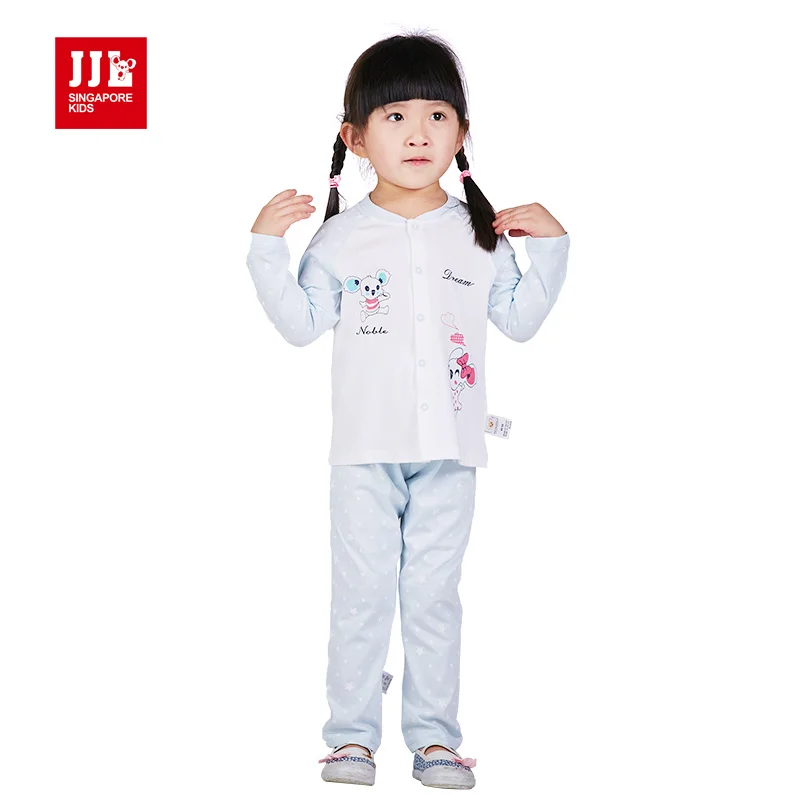 baby sets girls pajamas suit single breasted coat pants 2 pc outfits underwear clothing set 100