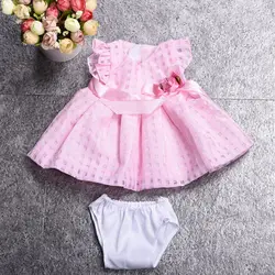 Розовый цветок ручной работы Лето кукла платье Милая одежда подходит для всех 18 дюймовая кукла + трусы одежда высшего качества