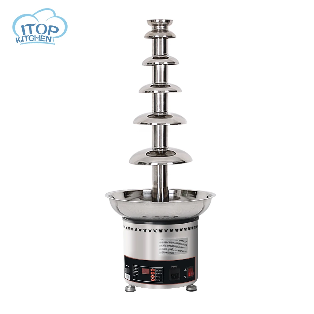 

6 tiers Chocolate Fountains Fondue Wedding Children Birthday Home Christmas Melt Waterfall Machine party 110V 220V 240V EU US Uk