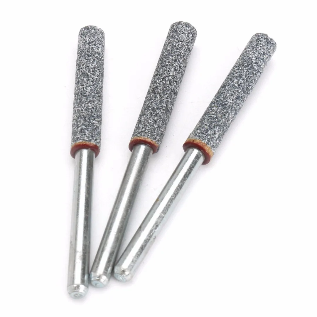 DWZ 6pcs 3/16" 4.8mm Diamond Chainsaw Sharpener Burr Stone File Chain Saw Sharpening