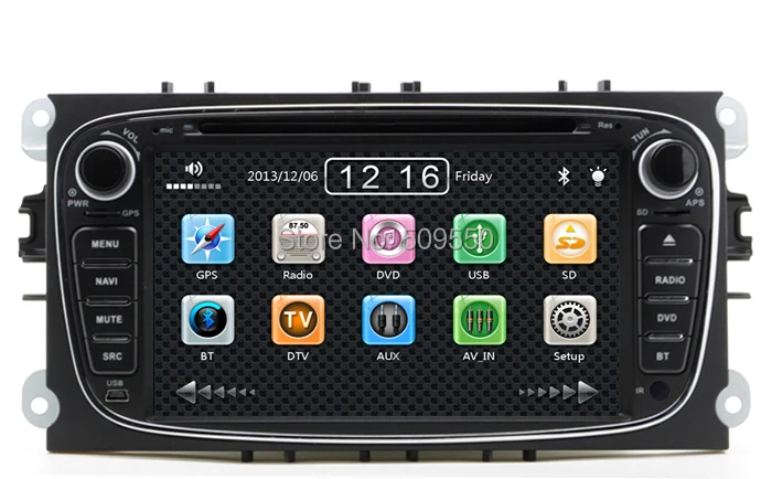 Excellent 2din Car DVD For Ford Focus 2 S-max Kuga Mondeo With GPS Navigation Multimedia RDS Buetooth TV 1080P Ipod Free Maps 5