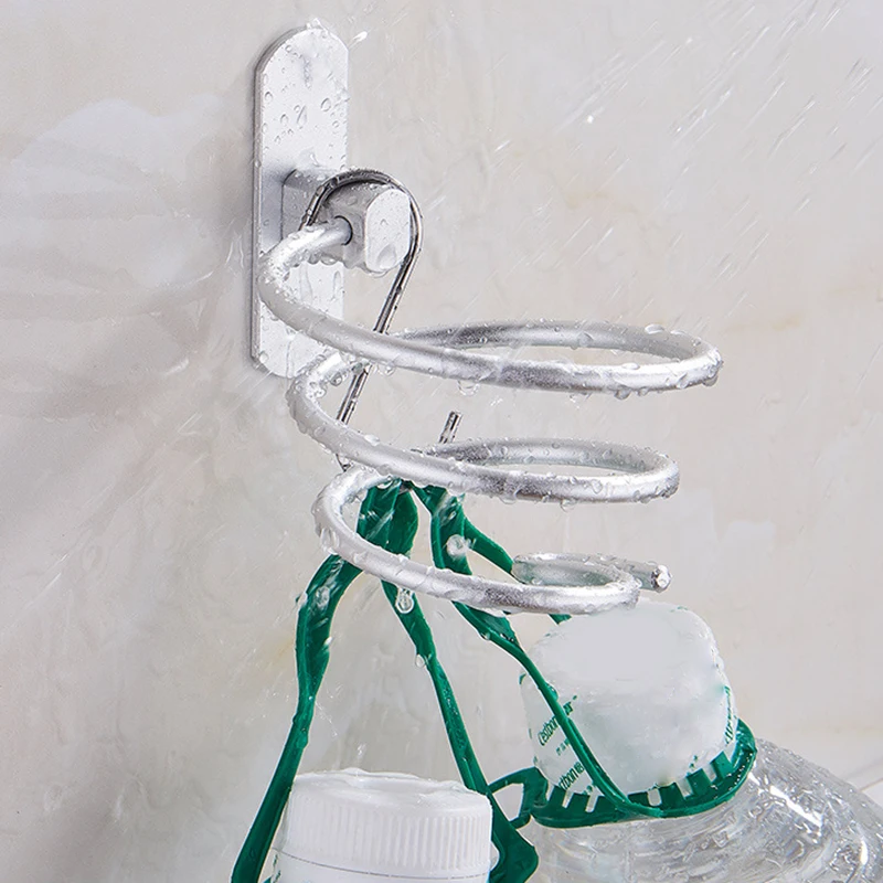 Aluminium Hair Dryer Holder Non Drill Wall Mount Shelf Organizer for Bathroom GHS99