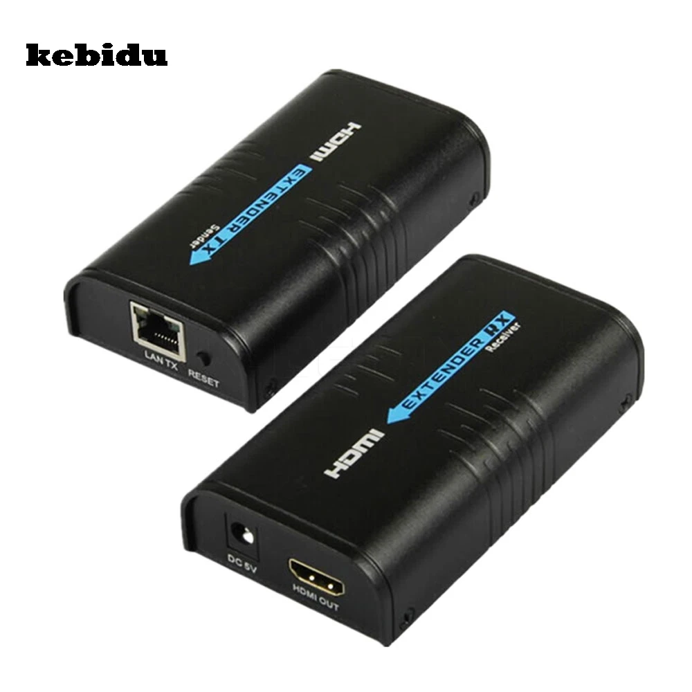 

kebidu Wireless HDMI 1080P Ethernet Network Transmitter Receiver TX/RX 100M Sender Extender for Cat5 Cat6 Rj45 HDTV TV