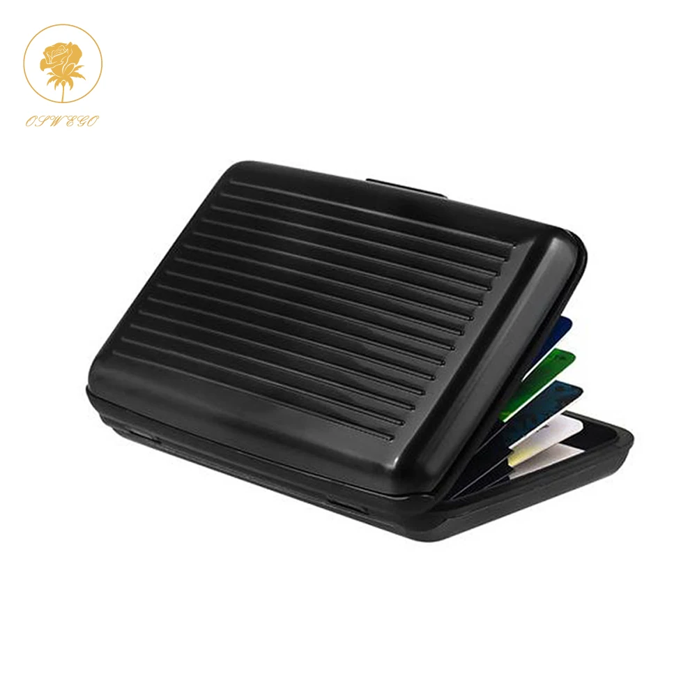 

Oswego Card Holder Wallet Waterproof RFID Business Travel Unisex Credit Card ID Holder Plastic Card Holder Wallet Box