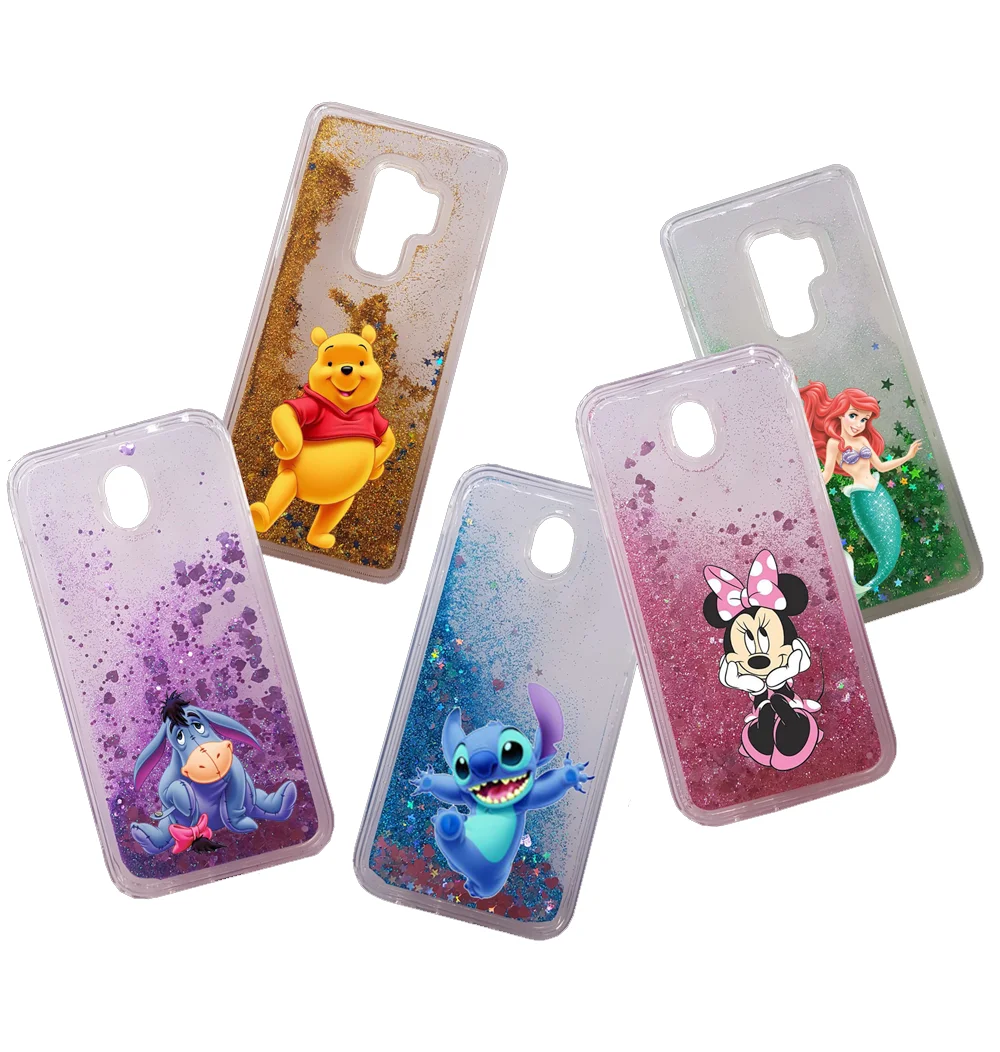 

Cute Minnie Stitch Water Liquid Case for Huawei P8 P9 P10 P20 lite/Plus/P8 P9 lite 2017/Nova 2i Quicksand Soft Silicone Cover