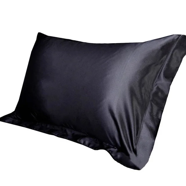 black 48x74cm 30 48x74 см Чистый под шелк атлас наволочка Удобная наволочка для подушки наволочка для кровати бросок одна Подушка Чехлы - Цвет: black 48x74cm