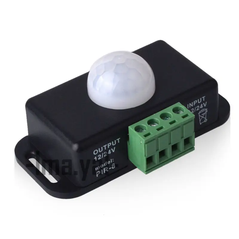 

12V 24V Mini PIR Motion Sensor Detector Switch LED CONTROLLER for LED Strip Ruban Light Tape SMD 5050 3528 Infrared Detection 6A