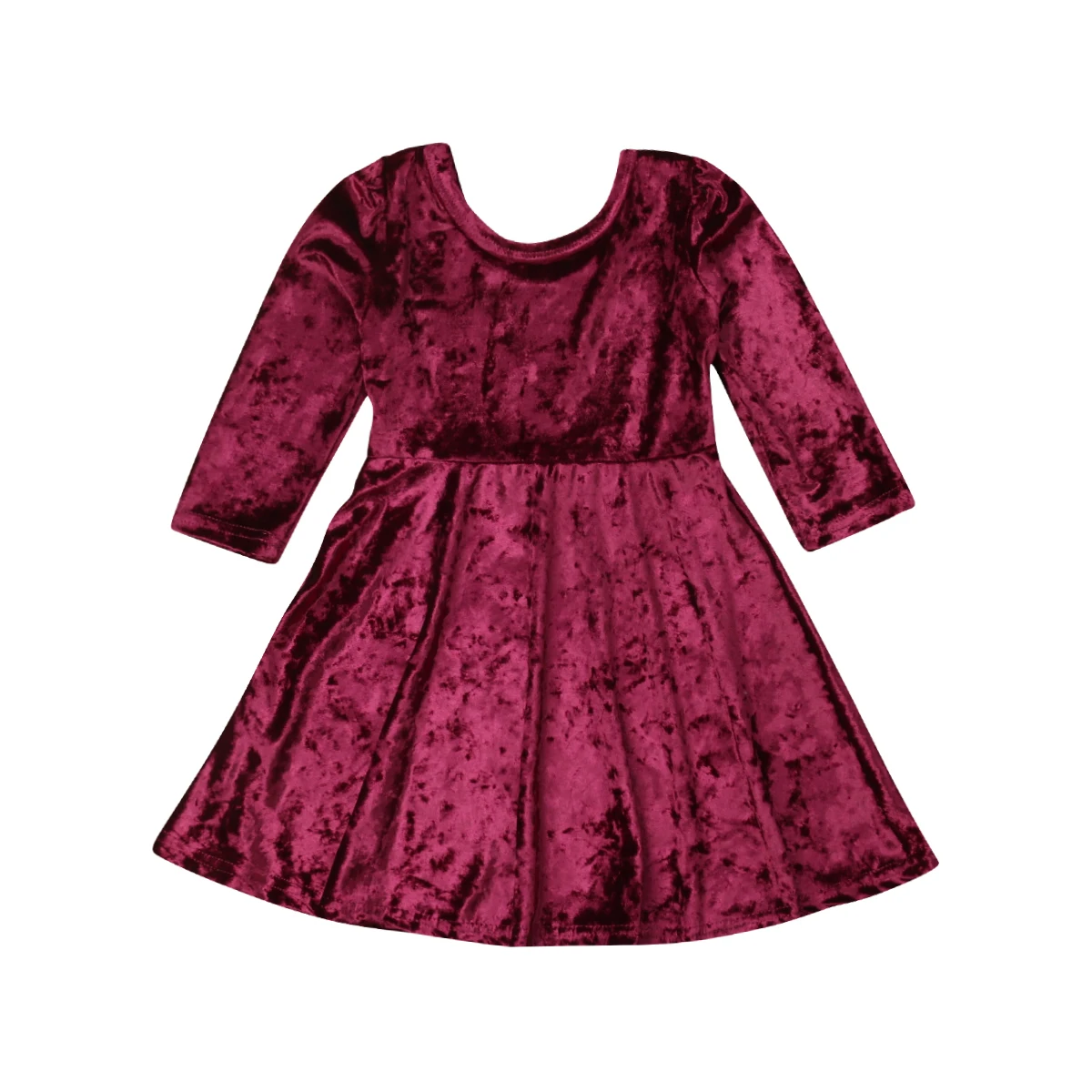 

Children Toddler Kids Baby Girl Velvet Long Sleeve A-line Dress Costume Winter Clothes Outfits