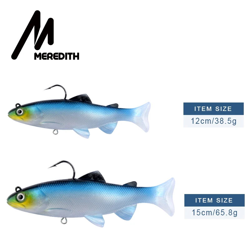 Trout Soft Lure 15cm Lead Head PVC Fishing Lures Swimming
