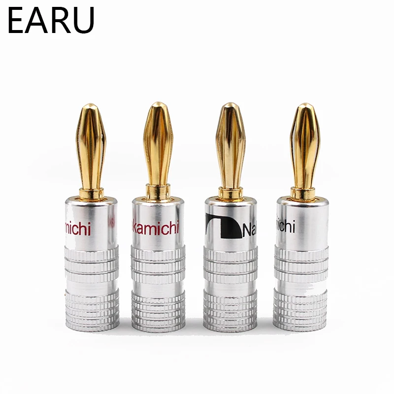8pcs GD Amp Nakamichi Speaker Banana plug connectors