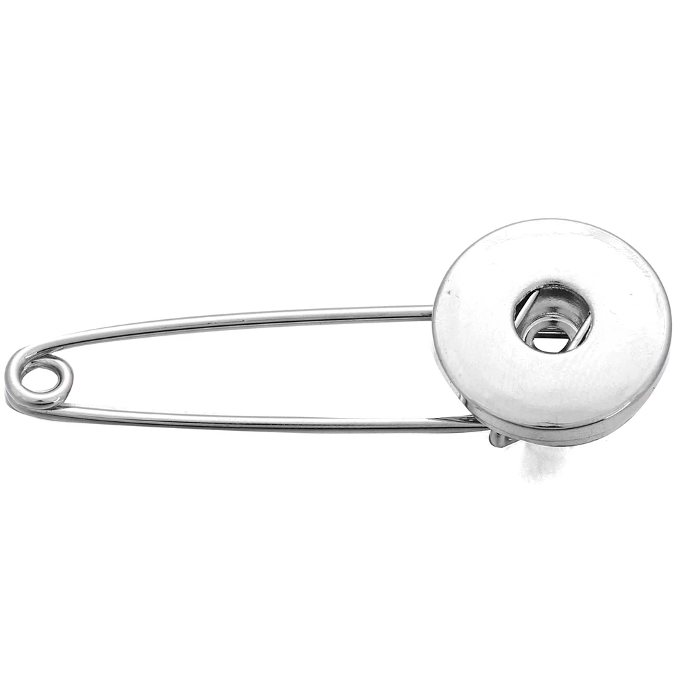 

2018 New Snap Buttons Brooch Jewelry Silver Pins Brooch Fit 18mm Snap Button Jewelry For Women Weddings Brooches Pins Gift