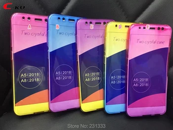 

360 Degree Full Body Soft TPU Case For Samsung Galaxy S10 Lite S9 A8 PLUS 2018 J3 J5 J7 2017 NOTE8 Touch Screen Protector 100pcs