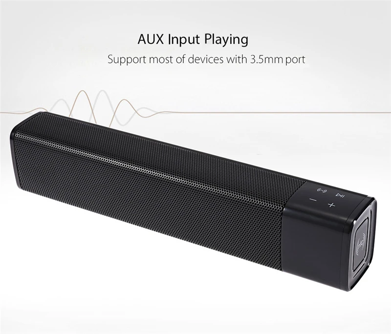 Беспроводной Bluetooth Динамик 20 Вт HiFi Soundbar Super Bass стерео звук Динамик Поддержка сенсорная кнопка NFC карты памяти звуковой ящик