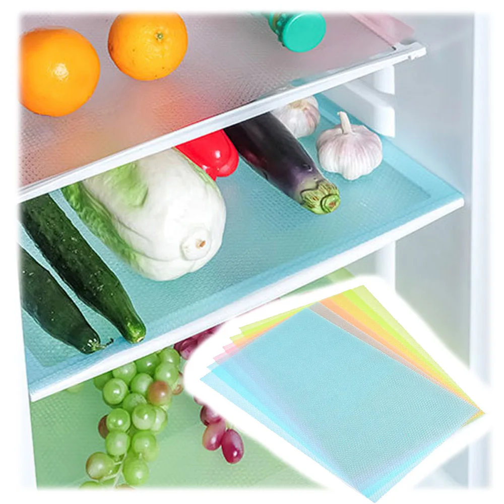

4pcs/set Silicone Fridge Mats A Rugs In The Fridge Refrigerator Table Mat On The Dining Table Accessories Holder For Hot Work