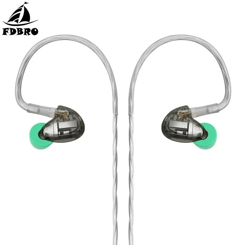 FDBRO 3BA привод в ухо HIFI наушники 3 сбалансированные арматура съемный Отсоединяемый MMCX кабель для HIFI музыкальной игры спортивные наушники