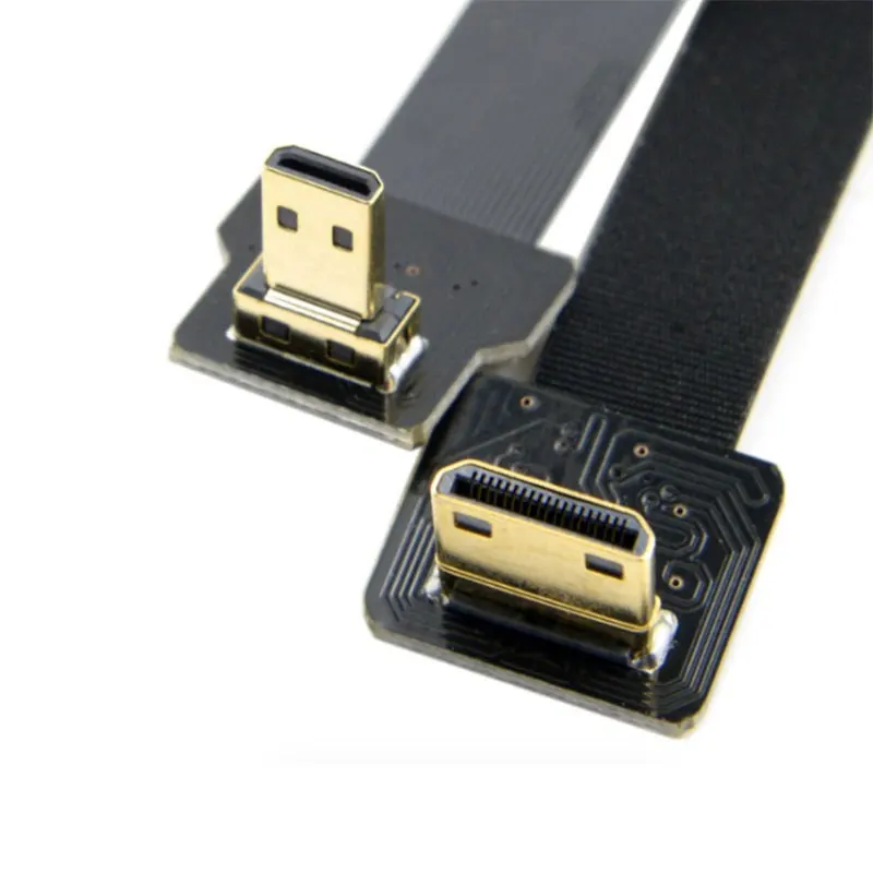 

90 Gradi Fino Ad Angolo FPV Micro HDMI Maschio a Mini HDMI Cavo FPC Piatto 50 cm per GOPRO Multicopter Aerea fotografia