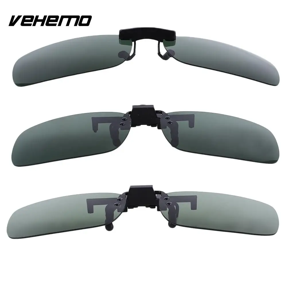 Vehemo Замена темные поляризованные линзы флип клип на солнцезащитные очки для вождения на открытом воздухе