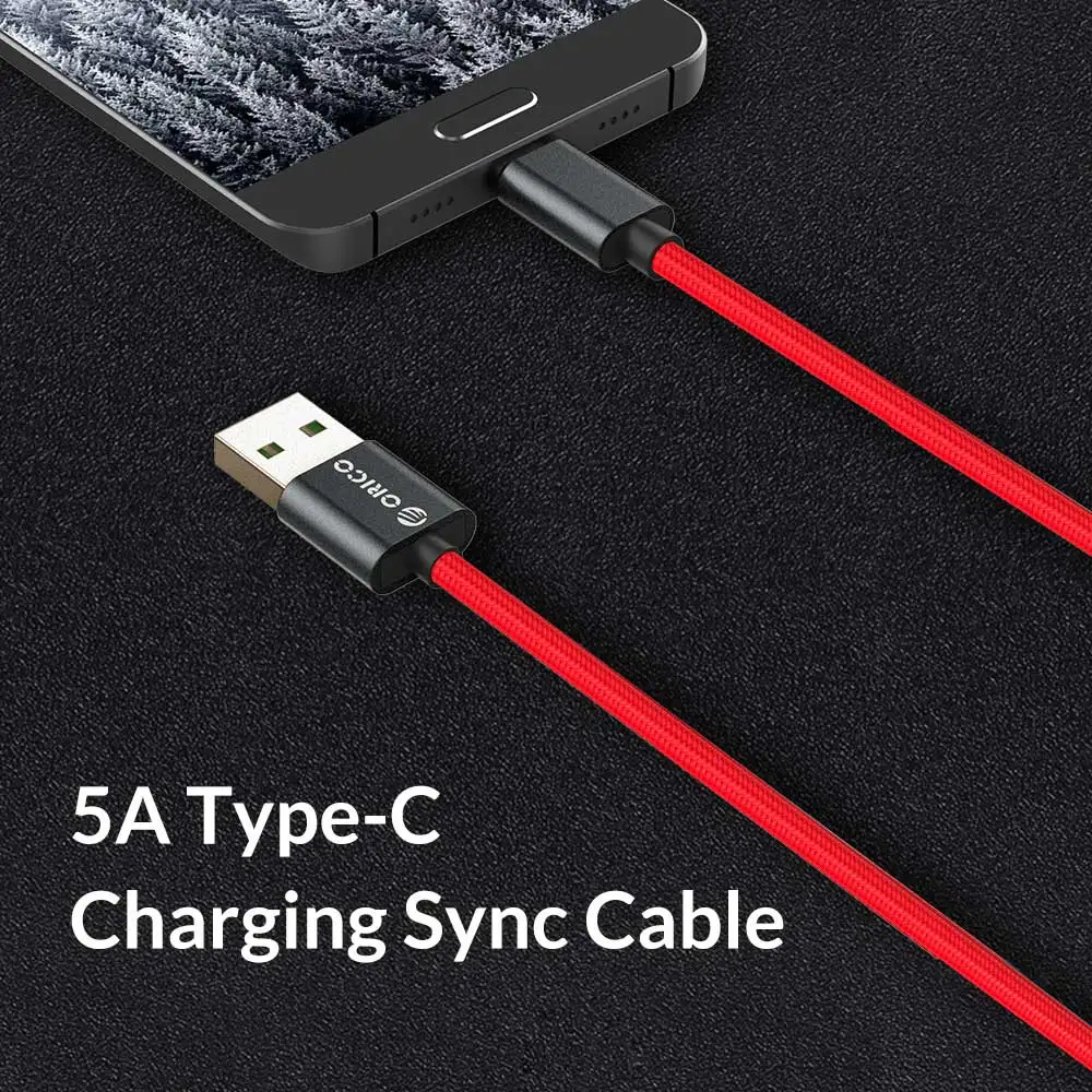 ORICO 5A usb type C кабель для передачи данных и зарядки кабель USB type C зарядное устройство для Xiaomi huawei