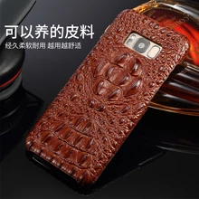 4 цвета натуральный крокодиловой кожи головы чехол для samsung Galaxy S8 плюс натуральная кожа крокодила чехол для телефона для samsung S8