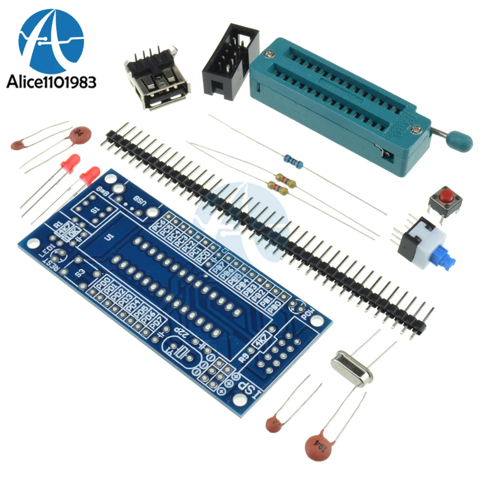 ATmega8 ATmega48 AVR минимальная система макетная плата миниатюрные электронные детали