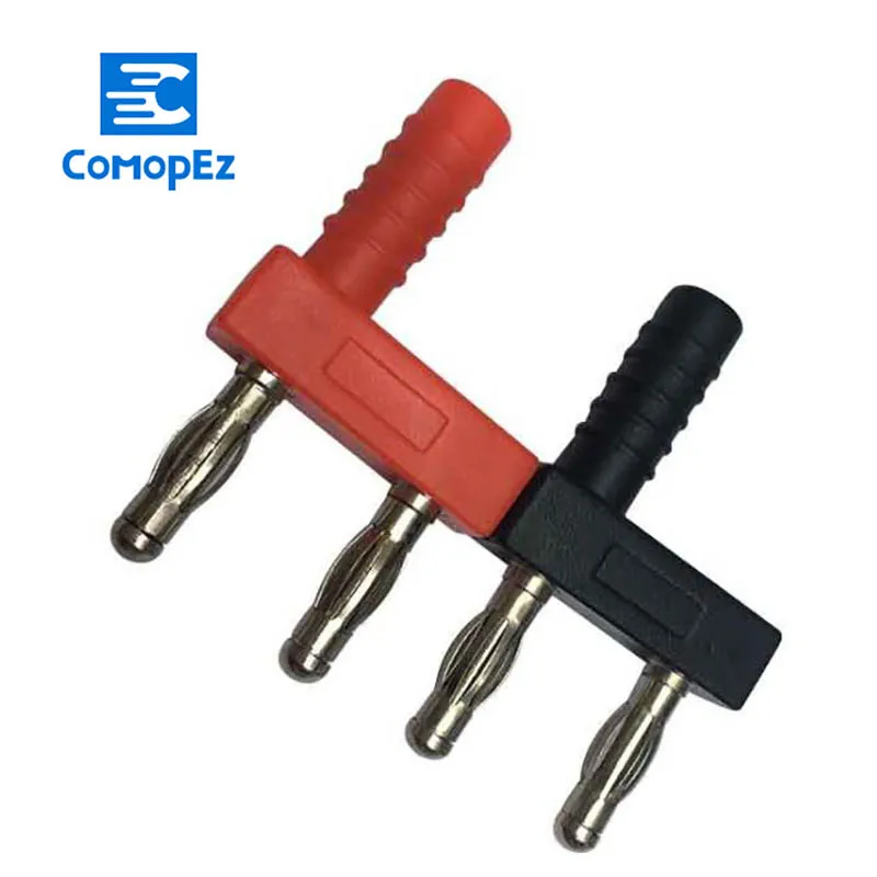 

50PCS Copper 4MM Banana Plug Short Circuit Plugs Jumper 2 Revolution 1 Mother Spacing Connector Audio Power Speaker Plugs