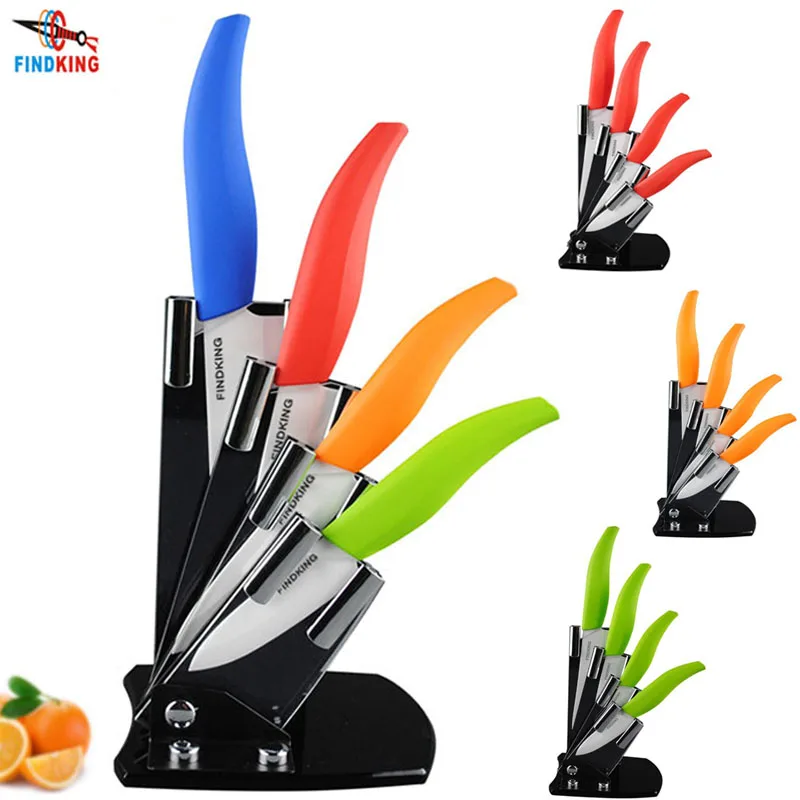 

New High quality 3" 4" 5" 6" inch brand Fruit Kitchen Ceramic Knife Set + Acrylic Holder