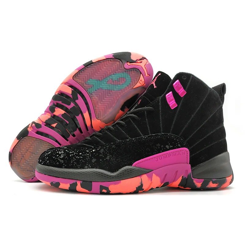 

High Quality Jordan 12 men basketball shoes Doernbecher Rose Red Black Playoff White Blue Cushion Bordeaux outdoor Sport Shoes