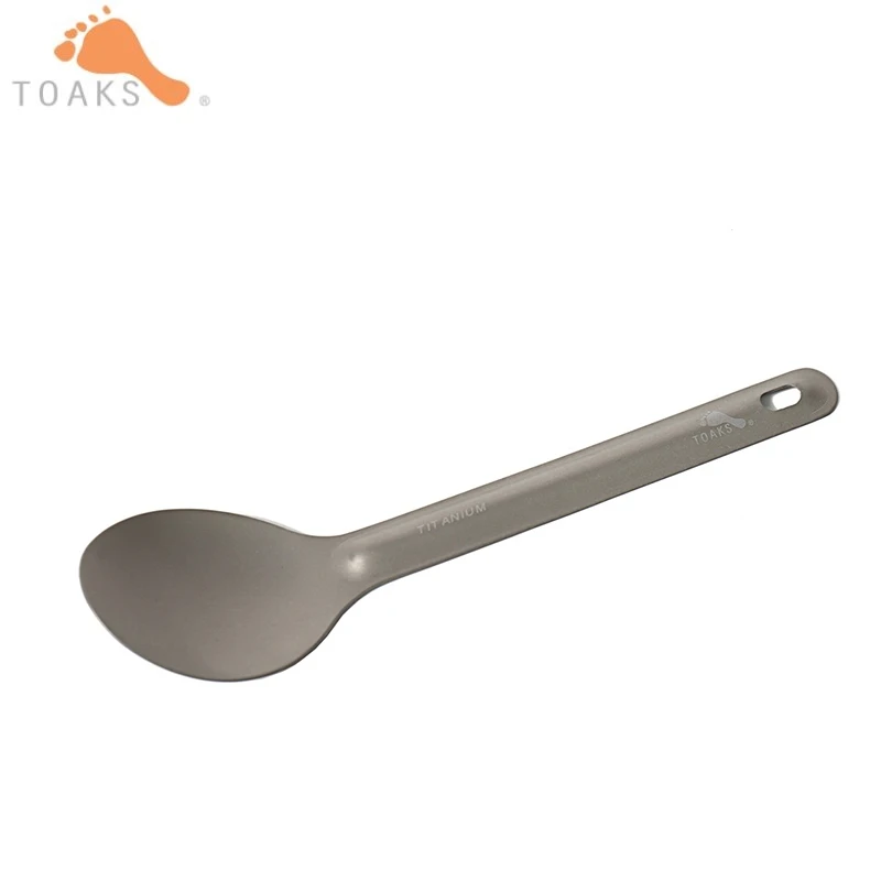 

Outdoor Titanium Dinner Spoons Lightweight Tableware for Camping Hiking Picnic Use Cooking Utensils Rice Spoons Toaks SLV-05