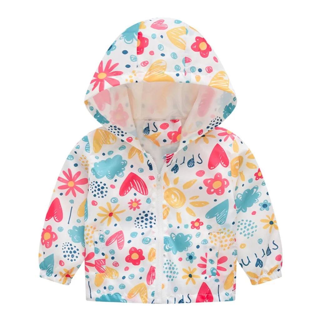 

MUQGEW Toddler Kids Baby Girls Boys Cartoon Cat Car Spring Hooded Coat Jacket Tops