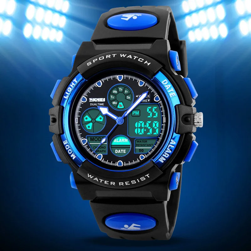 

Children's Watches Sport Military Fashion Kids Digital Quartz LED Watch For Girls Boys Waterproof Cartoon Wristwatch SKMEI 2018