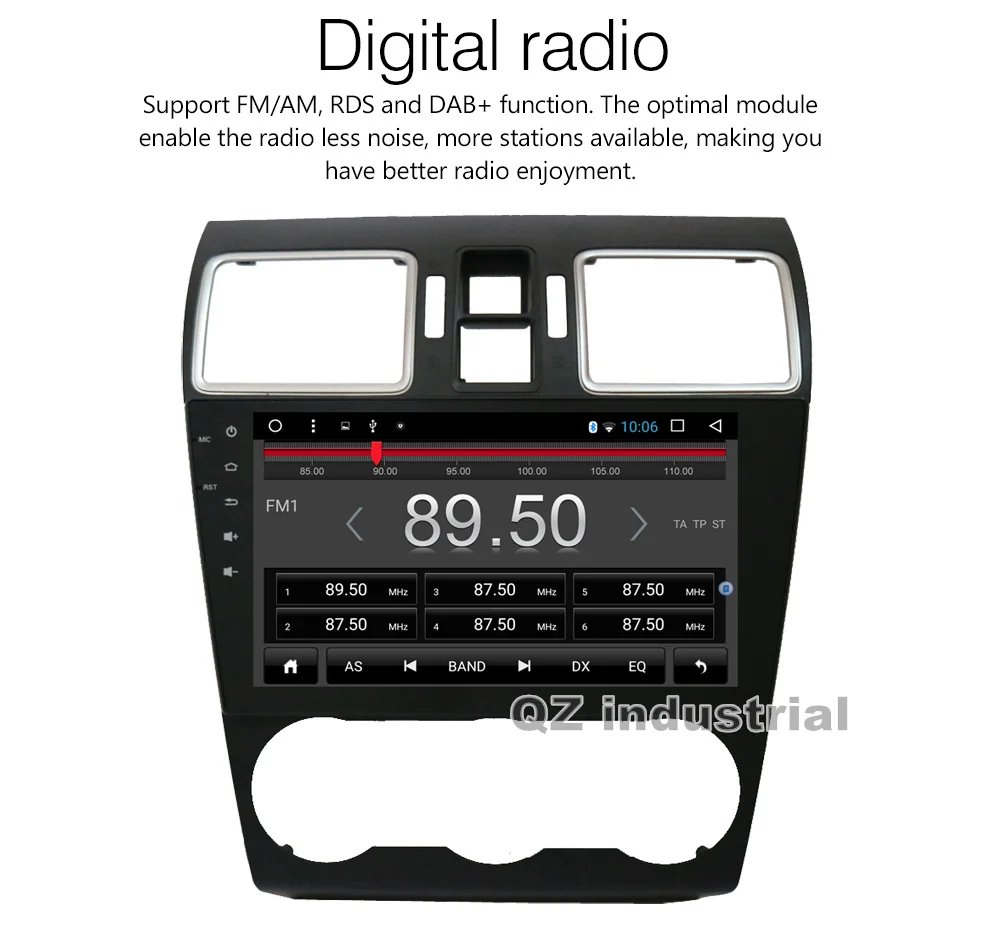 Discount QZ industrial HD 9inch Android T3 8.1 for Forester XV 2017 Car DVD Player With Canbus 3G 4G GPS WIFI Navi Radio Stereo RDS Map 3