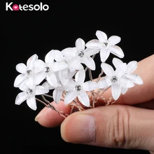 10 шт. аксессуары для волос для невесты свадебные заколки для волос и Заколки для женщин Стразы кристалл жемчуг украшения для волос головной убор