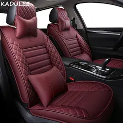 Kadulee из искусственной кожи для автомобильных сидений для peugeot 205 307 206 308 407 207 406 408 301 607 3008 4008 5008 автомобильные аксессуары для укладки волос