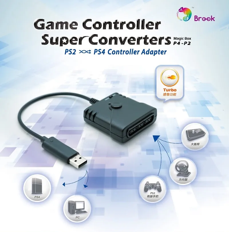Адаптер USB для контроллера Brook конвертер PS2 на PS3/PS4 используйте проводной