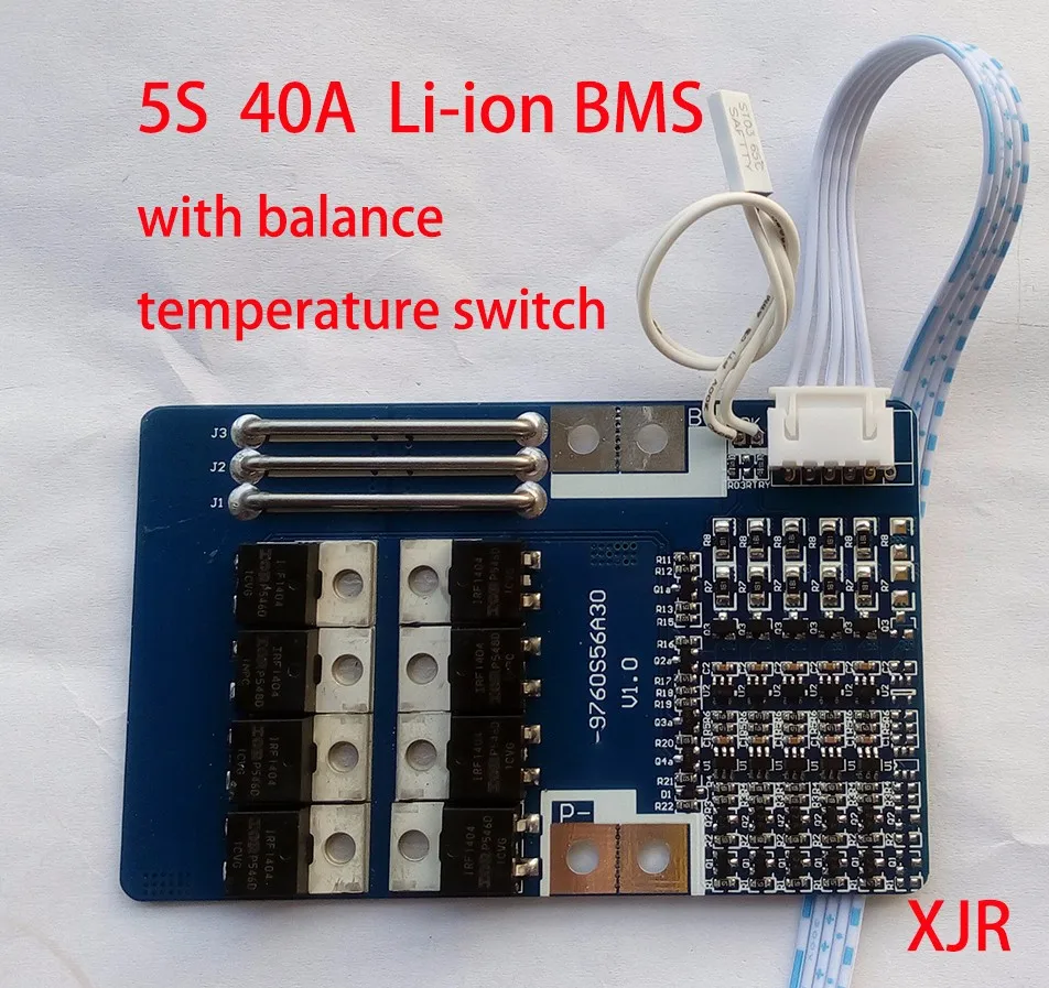 5S 40A lipo литий-полимерный BMS/PCM/PCB плата защиты батареи для 5 пакетов 18650 литий-ионный аккумулятор с балансом