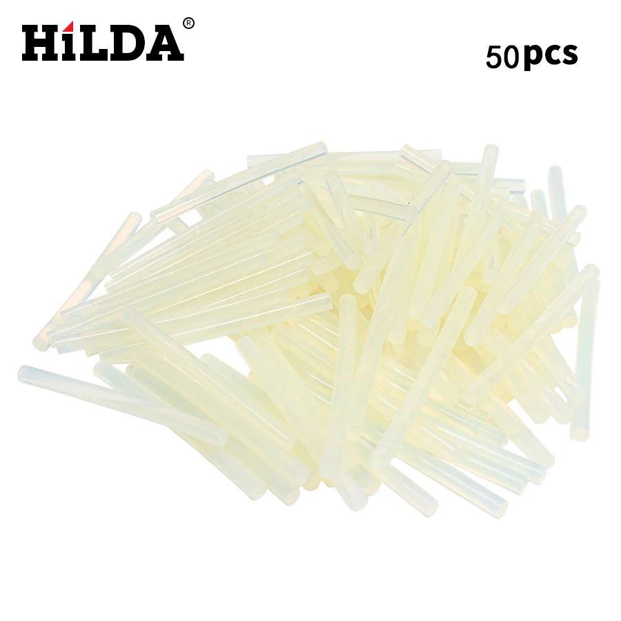 HILDA 50 шт./лот 7 мм x 100 термоплавкие клеевые палочки для электрического клеевого