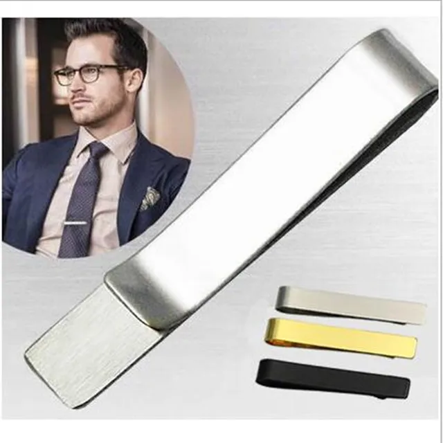 Buy Men Tie Clip Set 3pcs Classic Simple Style Gold
