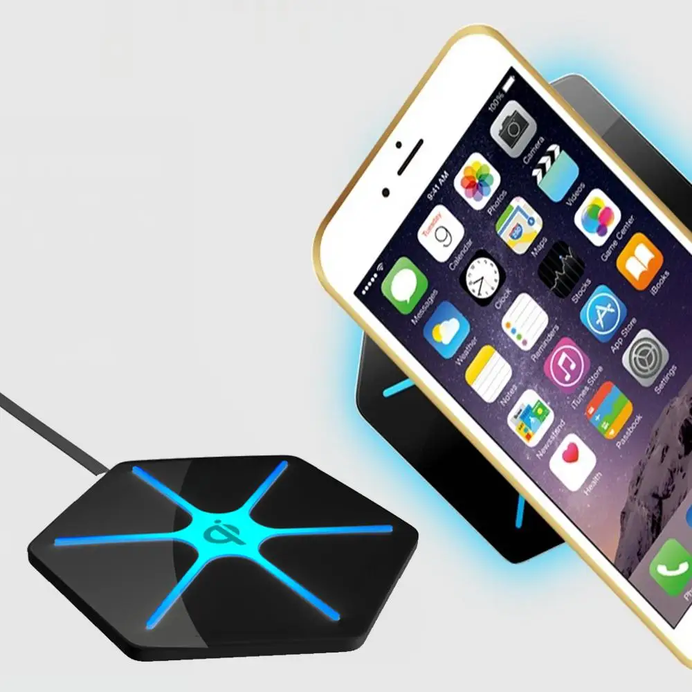 MEMTEQ Fast Qi Wireless Charger For IOS Smart phone Fast Charging Pad Mat Station For Birthday