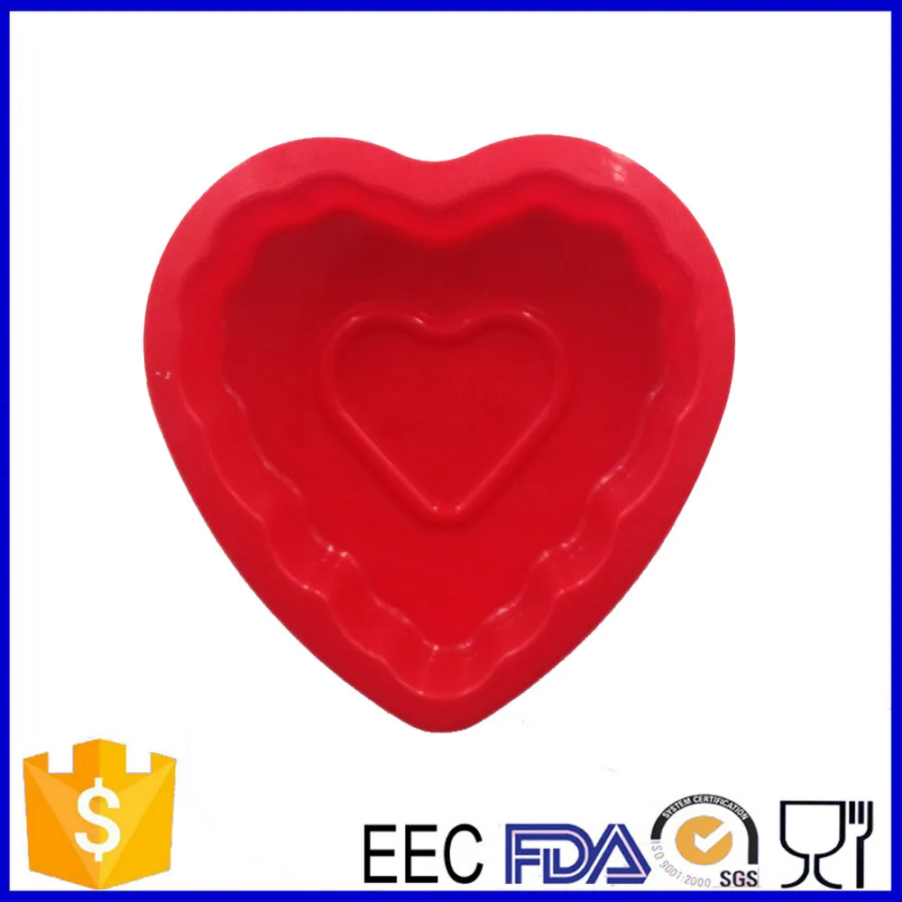 New Arrival1pcs big Heart cake molds silicone pastry molds bread baking