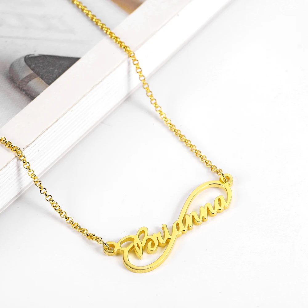 WindJune Custom Name Necklace Women Necklace & Pendant Stainless Steel Personalized NameNecklace Custom Jewelry Gift Wholesale (1)