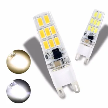 

5pcs/lot 3W 5733 SMD G9 AC 220v Mini LED Light Crystal Chandelier Lamp LED Lights 360 Degree Replace Halogen Bulb