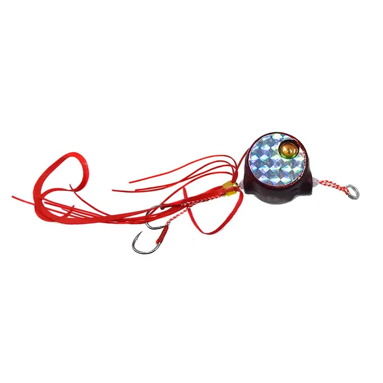 1pc 105g red 85 г 105 г Спиннер металлические приманки свинец головной ползунок юбка snapper лещ соленой воды резиновые Джиги грузило свинец джиггинг приманки - Цвет: 1pc 105g red