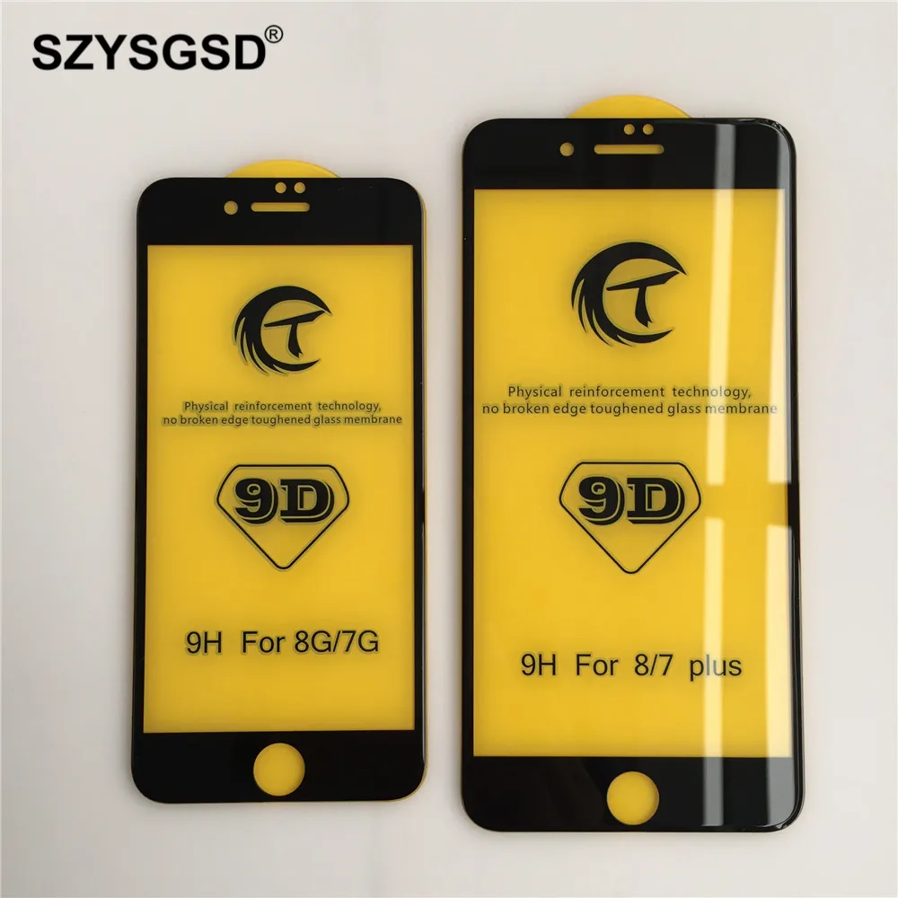 SZYSGSD 6D изогнутое Премиум Закаленное стекло для iphone X 8 7 6 Plus полное покрытие